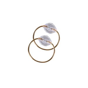Kit 4 Anéis Para Guardanapos 4cm X 3cm Cristalino Argola Decoração Dourado