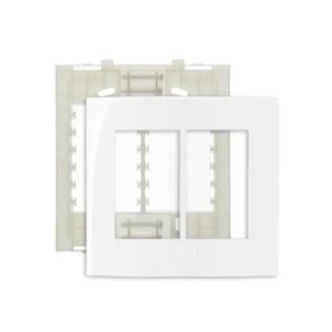 Placa 4x4 6 Postos C/ Suporte Branco Sleek Margirius 16018