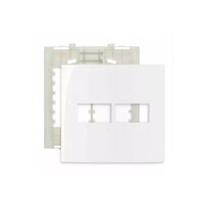 Placa 4x4 2 Postos C/ Suporte Branco Sleek Margirius 16021