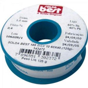 Solda Em Fio 189-Msx10 60X40 125G Azul Solda Best.