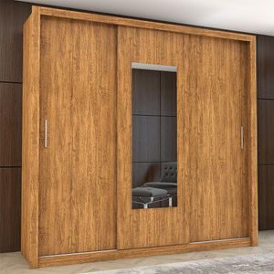 Guarda-roupa Casal Paula 3 Portas Carioca Móveis Cinamomo