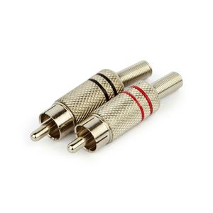 Plug Rca Niquelado 4mm - Preto