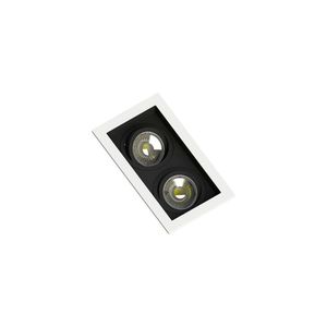 Spot Embutir Recuado Save Energy 2 Lâmpadas Branco-preto