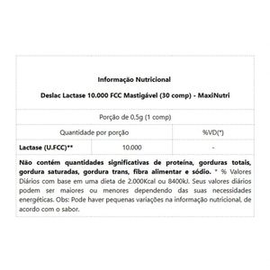 Deslac Lactase 10.000 Fcc Mastigável (8 Caps) - Padrão: único