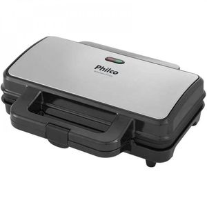 Sanduicheira Grill PGR02I Inox 900W Philco Preto 127V