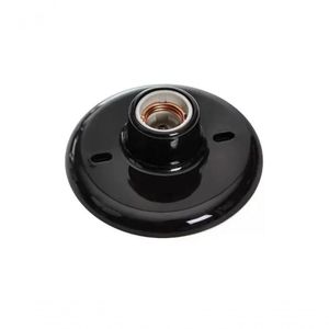 Plafon Pvc Soq Porcelana Opl Preto E-27 Blister