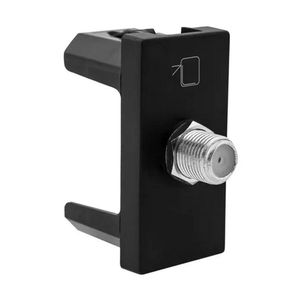 Tomada Antena Tipo F 1m Preta 615030pt