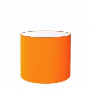 Cúpula Abajur Tecido Cilíndrica Cp-8016 Ø35x30cm Laranja
