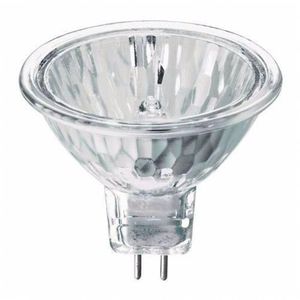 Lâmpada Halógena Mr16 Gu5.3 50W 12V Branco Quente Bronzearte