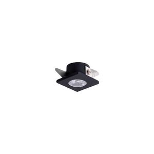 Spot De Embutir Para Móvel Mbled Elysa Quadrado Led 1w Bivolt Preto 3000k Luz Amarela