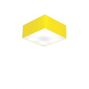 Plafon Quadrado Md-3000 Tecido 12/25x25cm Bivolt Amarelo