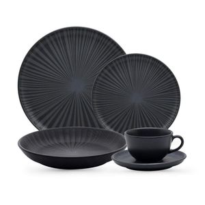 Aparelho De Jantar 20 Peças Flat ônix Oxford