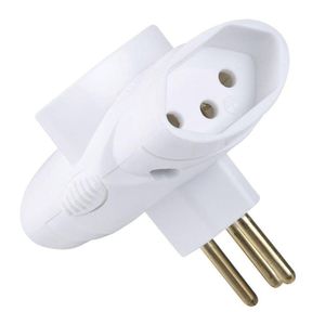 Pino Adaptador Tipo T Branco 2p+t 10a - Tramontina