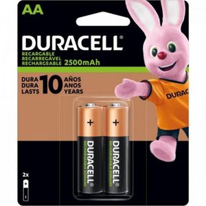 Pilha Recarregável Aa 2500mah (c/2 Pilhas) Duracell  [f002]