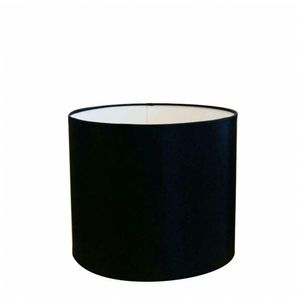 Cúpula Abajur Tecido Cilíndrica Cp-8015 Ø35x25cm Preto