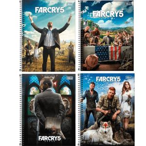 Caderno Espiral Capa Dura 1 Matéria - 80 Folhas - Far Cry 5 - Tilibra