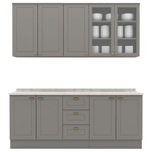Cozinha Modulada 200 cm CE854 Americana Henn