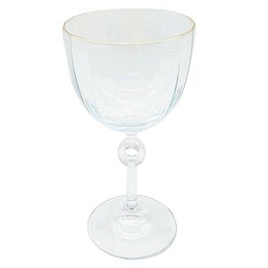 Jogo 2 Taças Céline Para Vinho Com Fio Dourado 250ml