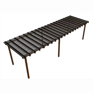 Kit Policarbonato Fume 4mm 10,00m X 2,00m - Perfis Naturais