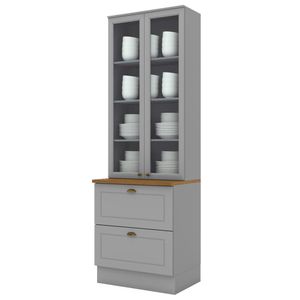 Cristaleira 2 Portas 2 Gav 72cm C357 Americana Henn