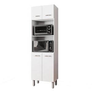 Armário Paneleiro Duplo 197 Cm 4p Mara Branco Mobbs