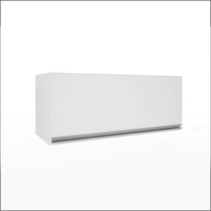 Armário Top Class Geladeira 0,80 1 Porta Basculante Branco Brilho Batrol