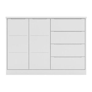 Cômoda Infantil Pietra Com 2 Portas E 4 Gavetas Branco - Pr Baby Branco