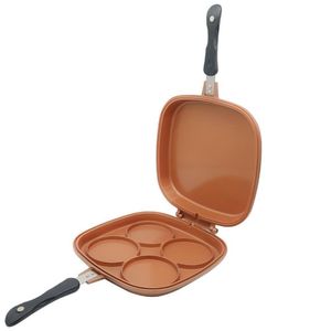 Frigideira Dupla 4 Em 1 Antiaderente Praticidade E Versatilidade Na Cozinha