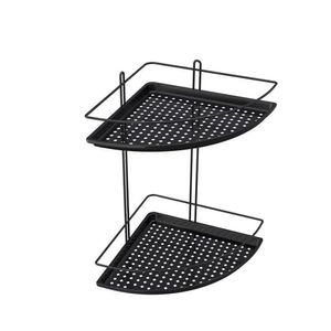 Porta Shampoo De Canto Duplo Com Fundo Plástico - Stolf Preto