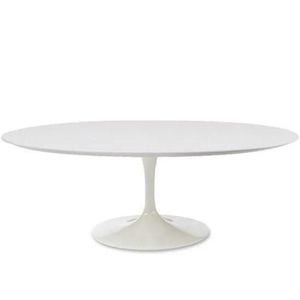 Mesa Saarinen Oval 160x90 cm Laca Branca Yescasa Branco