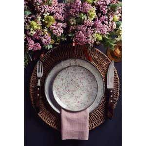 Kit Prato Raso Tramontina Floralis Em Porcelana Decorada 25 Cm 6 Peças Tramontina