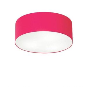 Plafon Cilíndrico Md-3005 Tecido 40x12cm Bivolt Rosa Pink