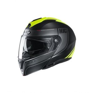 Capacete Hjc I90 Davan Preto E Verde 61 [f016]