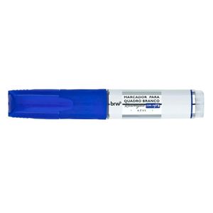 Pincel Marcador Quadro Branco Recarregável Com Refil Brw Azul