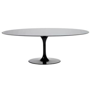 Mesa Saarinen Oval 137x90 cm Laqueada Yescasa Preto