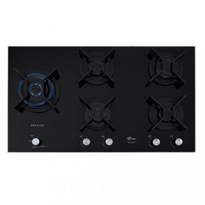 Cooktop 5 Bocas Tripla Chama Infinity Mesa Vidro Fischer Preto Bivolt