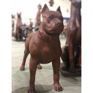 Escultura Cachorro Pitbull Jardim Pronto Artes