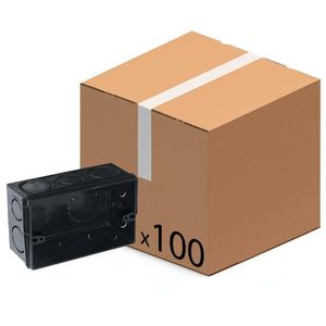 Kit C- 100 Caixa De Luz 4x2 Embutir Preta