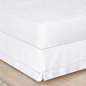 Saia Para Cama Box Queen Ponto Palito Branco
