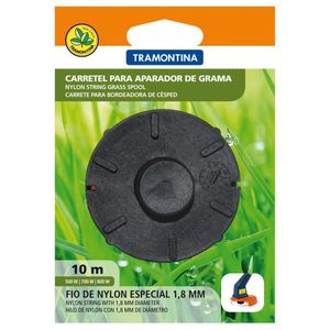 Carretel 2 Fios De Nylon 1,8 Mm Tramontina Para Aparador De Grama Com 10 M De Comprimento