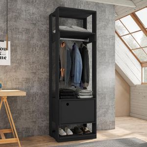 Roupeiro Madri Preto Com Porta