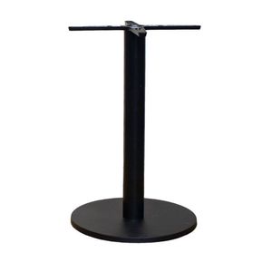 Base De Mesa De Jantar Redonda Pisa Beta Fratini 72 Cm Altura Em Aço Cor Preto Com Disco Redondo