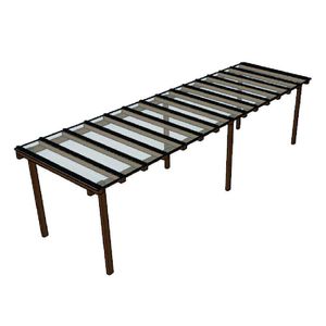 Kit Policarbonato Branco 4mm 7,00m X 2,00m - Perfis Naturais