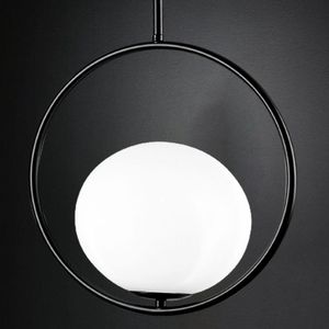 Lustre Pendente Bravalumi Pérola Daire Globo E27 Bivolt Preto