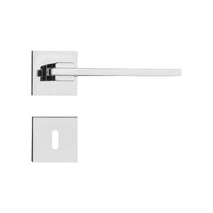 Fechadura Nina Cromada Roseta Quadrada 55mm Pado Interna