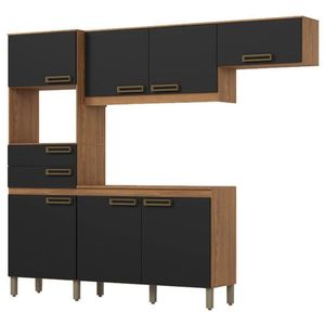 Kit Cozinha Compacta B107 Nature Preto Hp - Briz