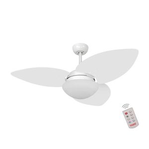 Ventilador De Teto Branco 3 Pás Branco 127V C/ Controle