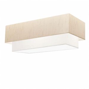 Plafon Duplo Retangular Md-3071 80x40 70x30 Bege Branco