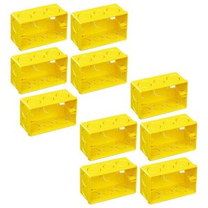 Kit C- 10 Caixa De Luz 4x2 Embutir Amarela