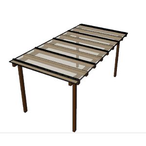 Kit Policarbonato Cristal 4mm 4,00m X 1,00m - Perfis Bronze